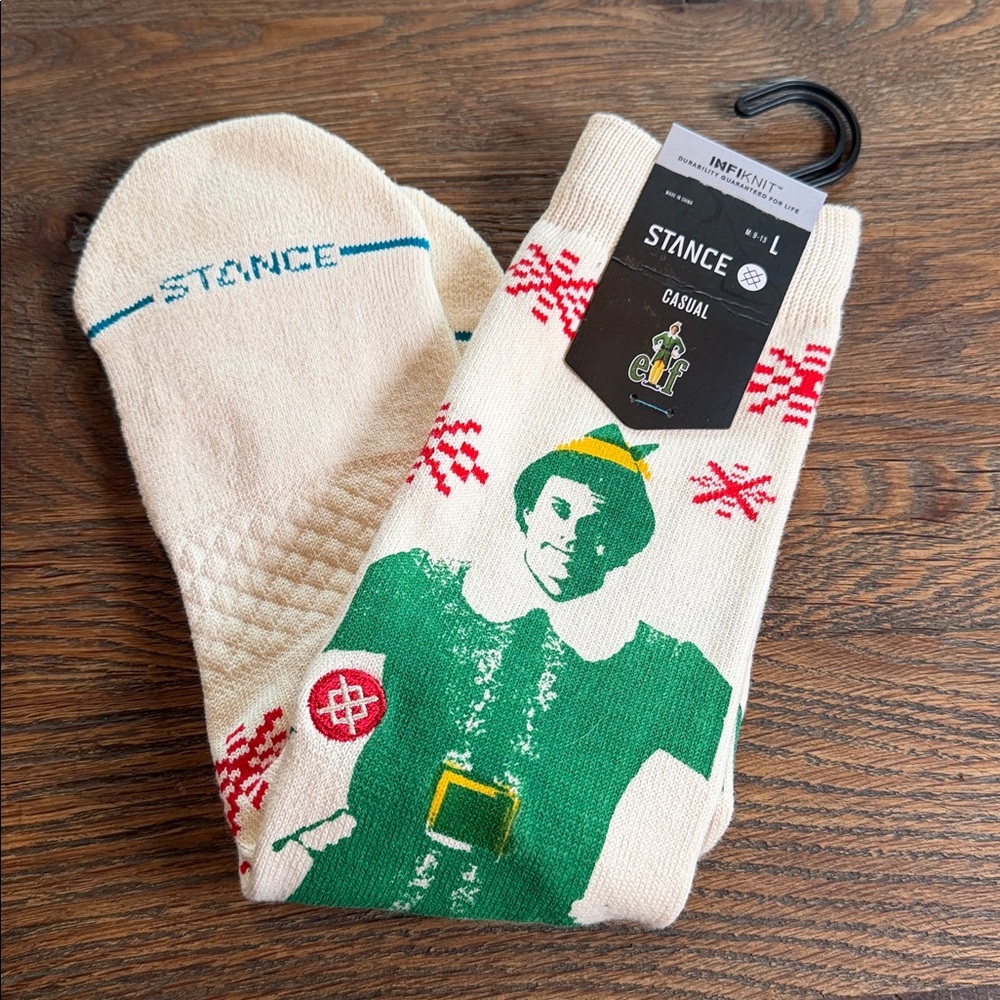 Stance Buddy the Elf Crew Socks Christmas Holiday Movie Fun Gift Mens Size Large